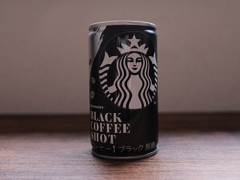 「ブラックコーヒーショット」の缶の写真