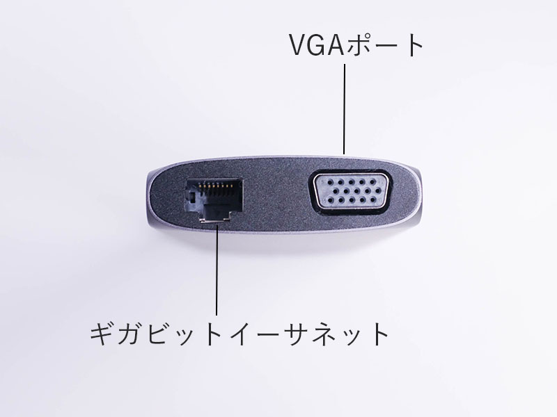 Satechi On-The-Go マルチ USB-Cハブ 9-in-1のポートの説明画像